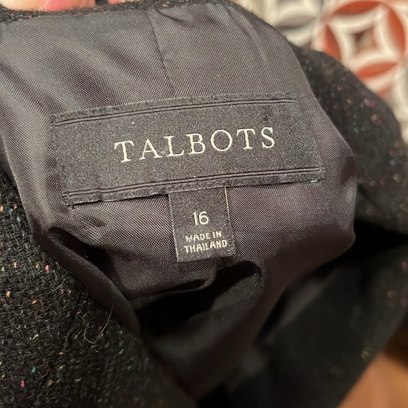Like new Talbots black multicolored heathered lined jacket - Picture 9 of 13